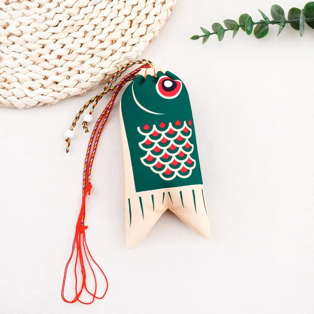 Koi Carp Blessing Bag | Japanese Style Ethnic Jewelry Pouch