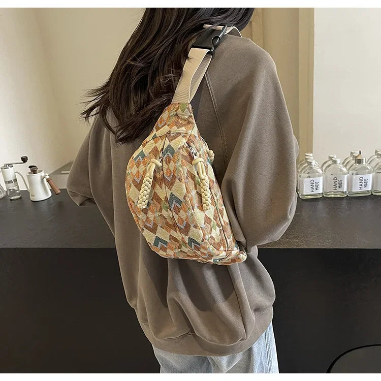 Stylish Corduroy Belt Bag for Women | Versatile Fanny Pack