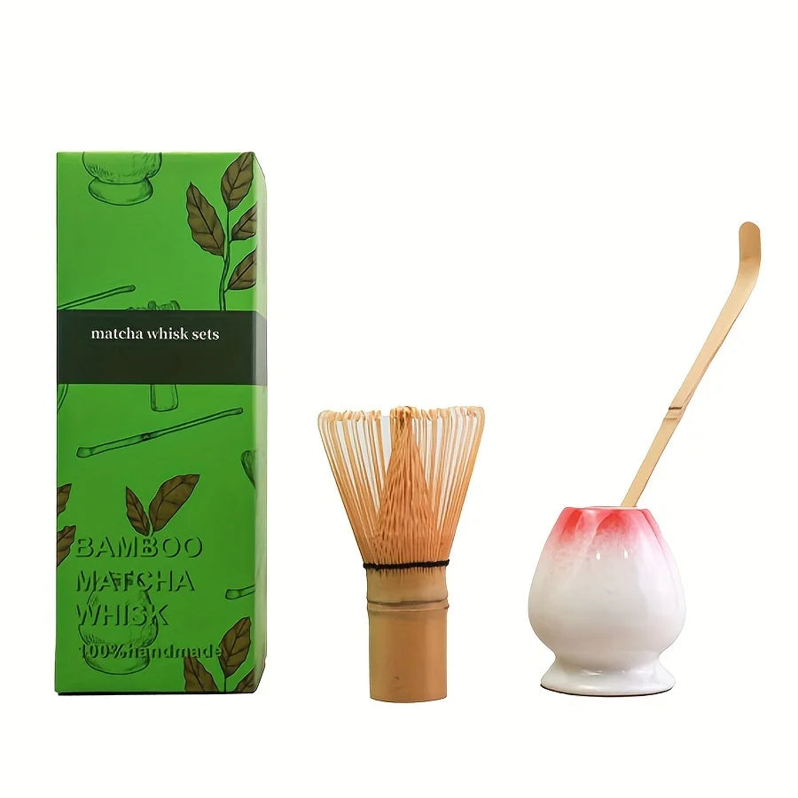 3-Piece Matcha Set | Bamboo Whisk and Ceramic Tea Tools