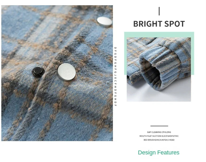 Stylish Japanese Vintage Plaid Jacket for Men | Casual & Chic