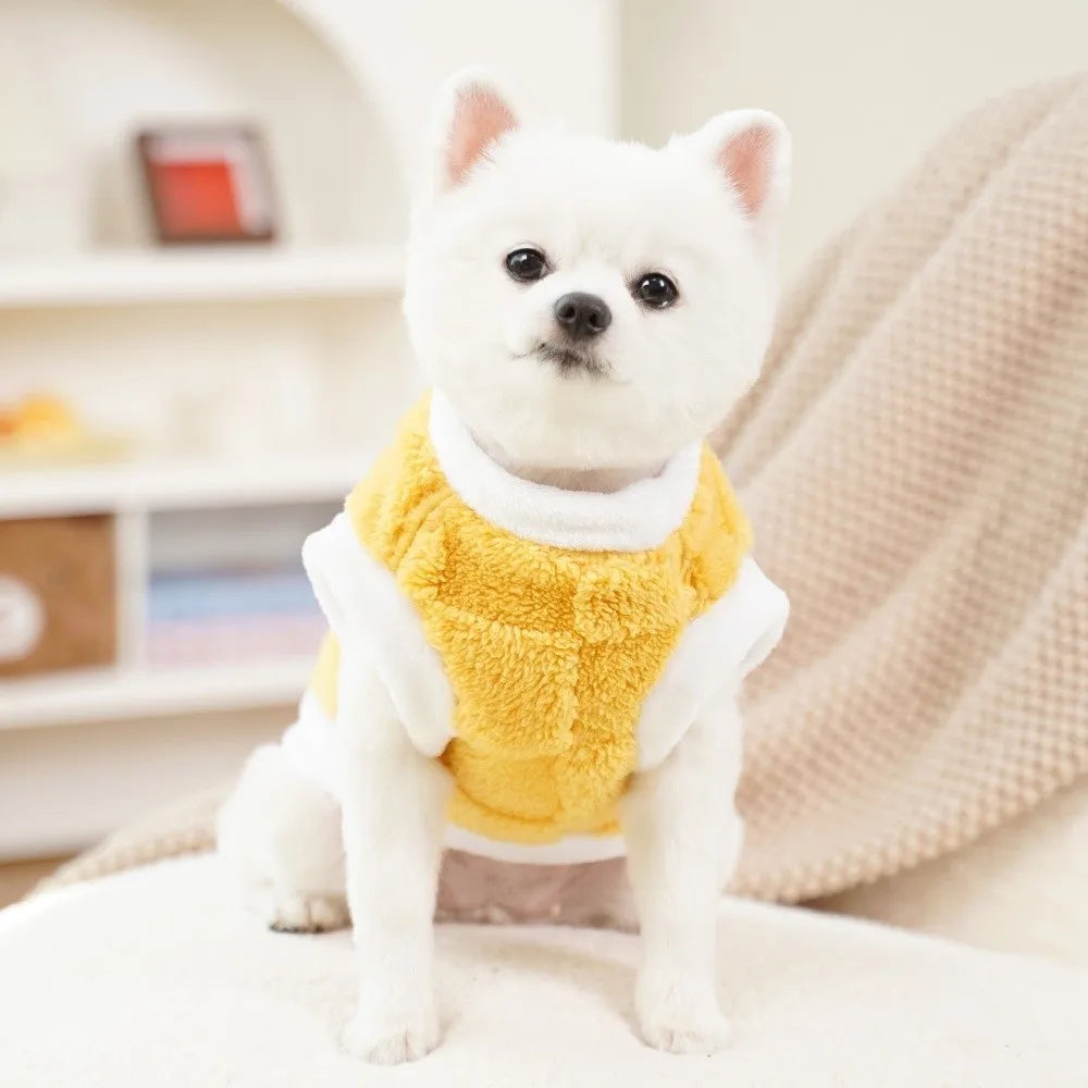 Comfortable Velvet Winter Dog Pullover Vest | Soft & Warm Coat