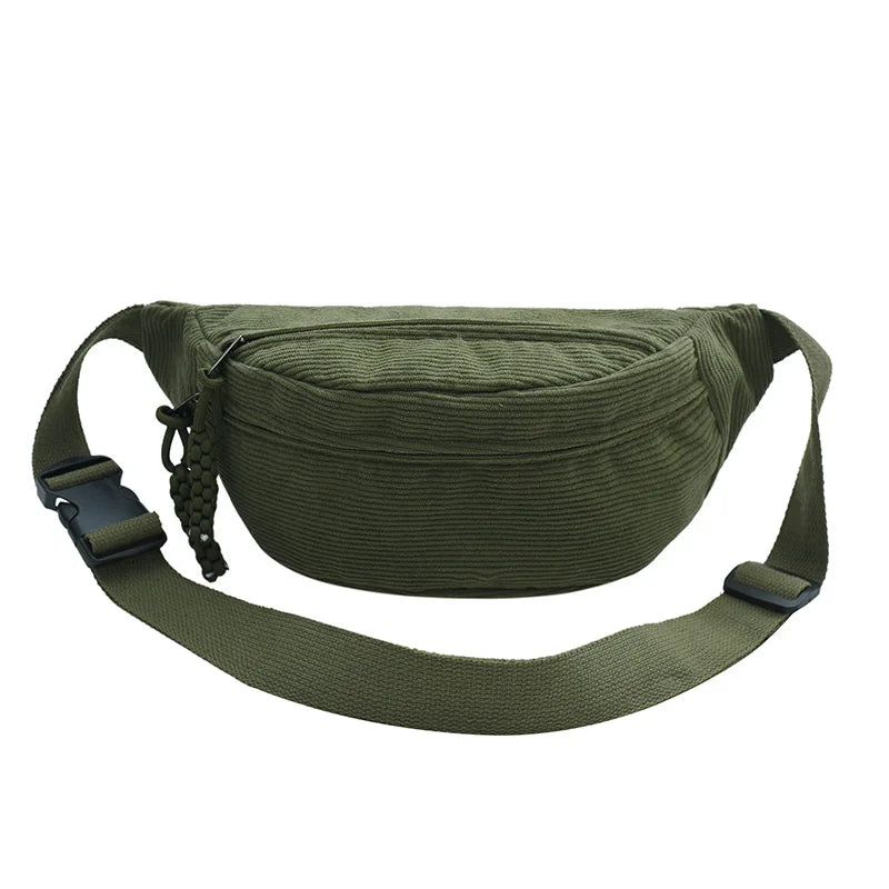 Elegante Riñonera de Pana para Mujer | Bolso Bandolera de Moda