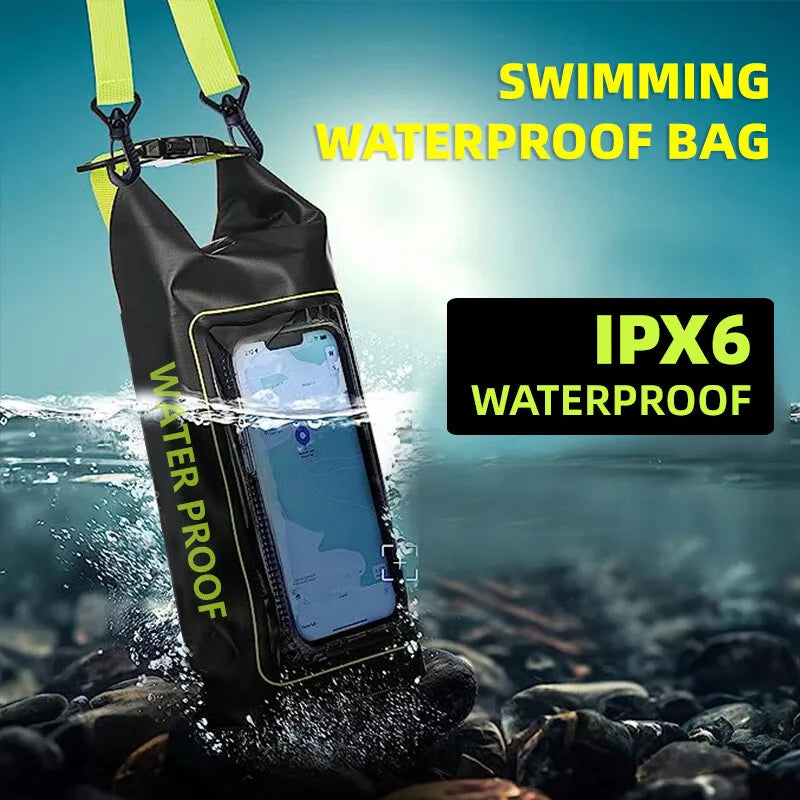 2L Waterproof Touch Screen Dry Bag for Outdoor Sports & Camping