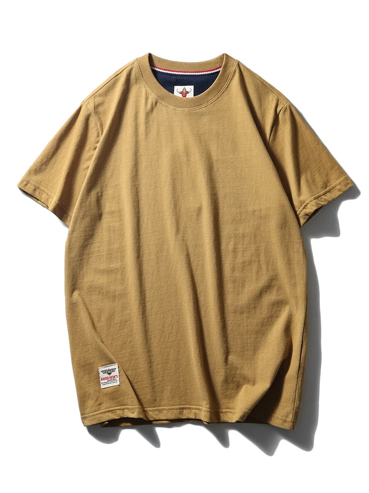 Men's Retro Solid Color Short Sleeve T-shirt | Summer Fashion Top