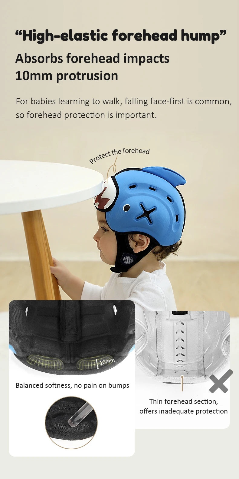 Cute Ladybug Baby Helmet | Safe Anti-Shock Headgear for Infants