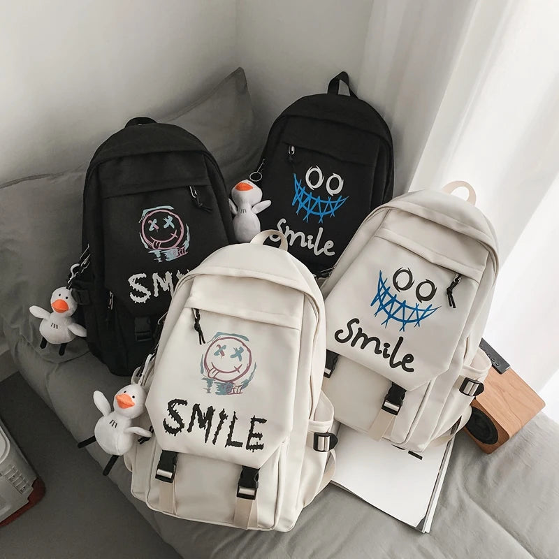 Kawaii Large Capacity Pocket Front Backpack | Stylish School Bag