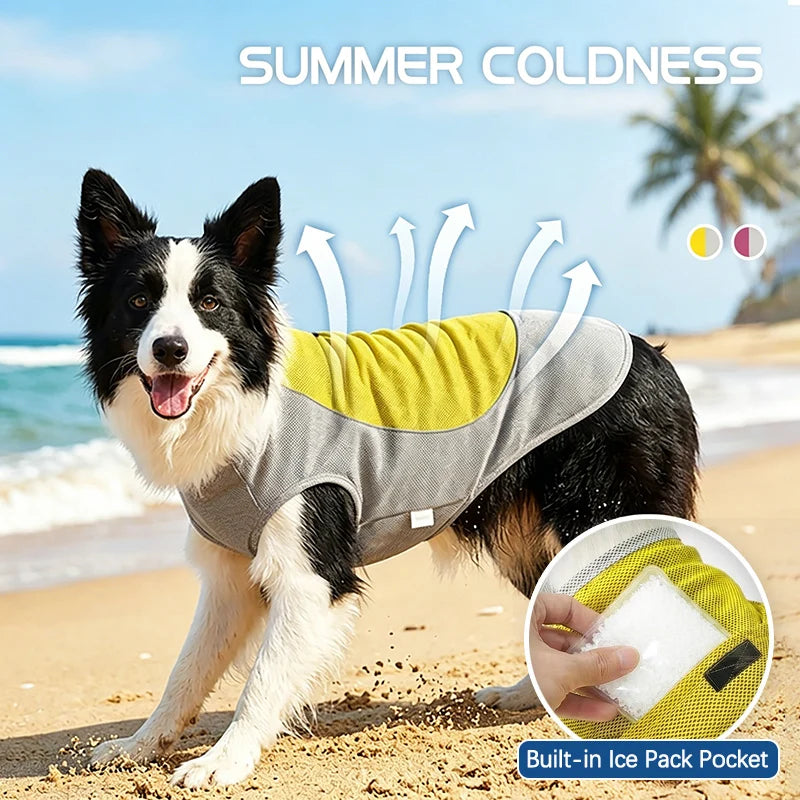 Pet Summer Cooling Vest | Breathable Heat Relief for Dogs