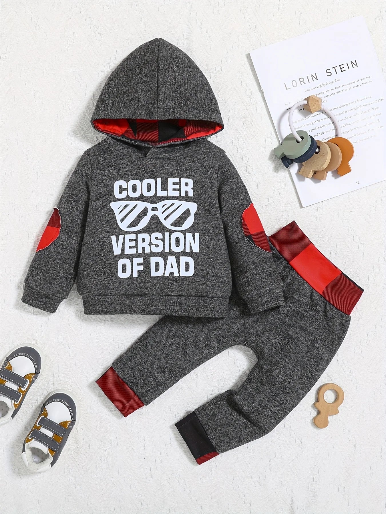 Boys Casual Letter Print Hoodie & Pants Set | Stylish Baby Outfit