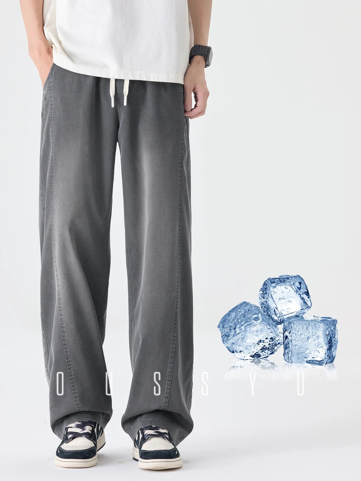 Men's Summer Lyocell Fabric Jeans | Elastic Waist Loose Fit