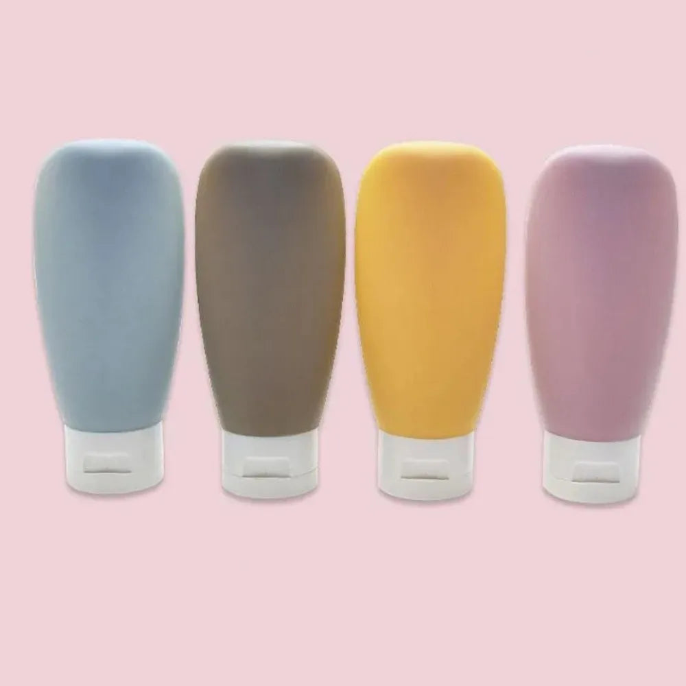 4Pcs 60ml Travel Bottle Set | Refillable Cosmetic Containers