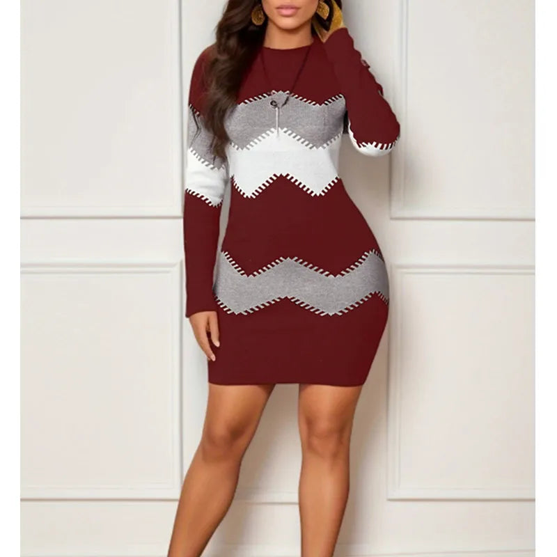 Boho Vintage Striped Women's Dress | Elegant Casual Party Wear