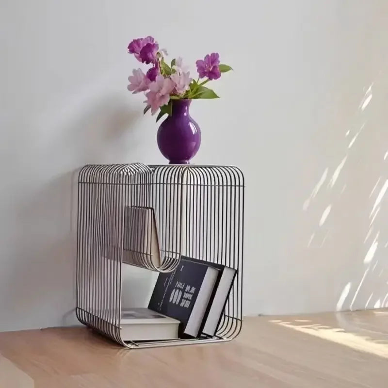 Mesa de Centro Moderna de Metal Escandinavo para Salas de Estar Minimalistas