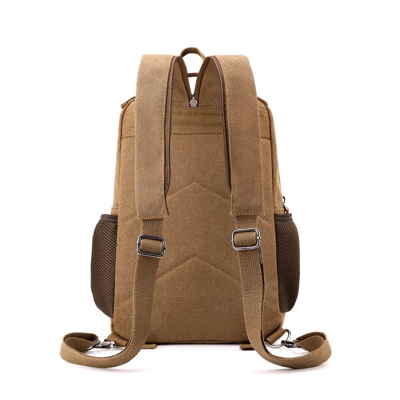 Small Men's Canvas Backpack | Versatile Casual Rucksack