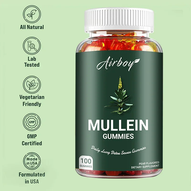 Natural Mullein Gummies for Lung Health & Immune Support