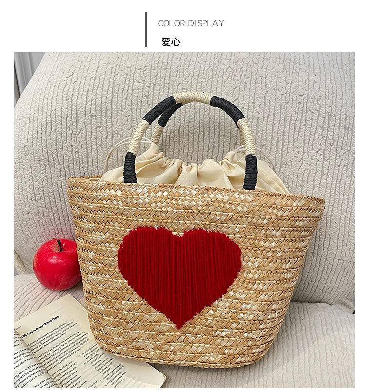 Casual Sweet Tote Bags | Perfect Straw Embroidery Shoulder Bag