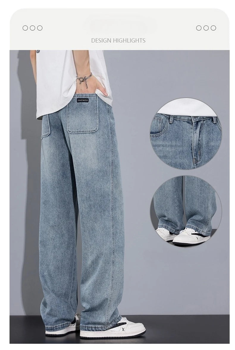 Men's Loose Vintage Casual Straight Jeans | Effortless Style