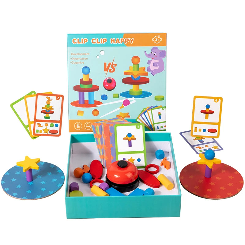 Wooden Clip Bead Game | Montessori Fine Motor Skills Toy