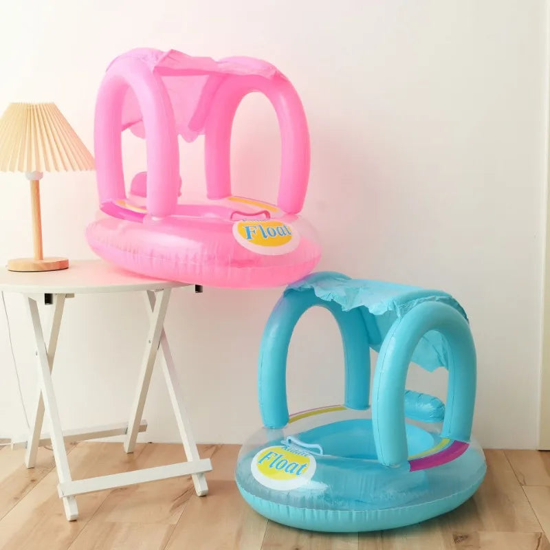 Baby Summer Swimming Ring with Sunshade | Inflatable Pool Toy