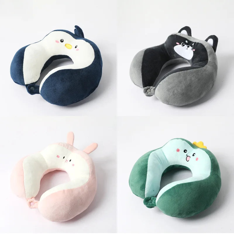 U-Shaped Cartoon Neck Pillow | Perfect for Car & Office Naps