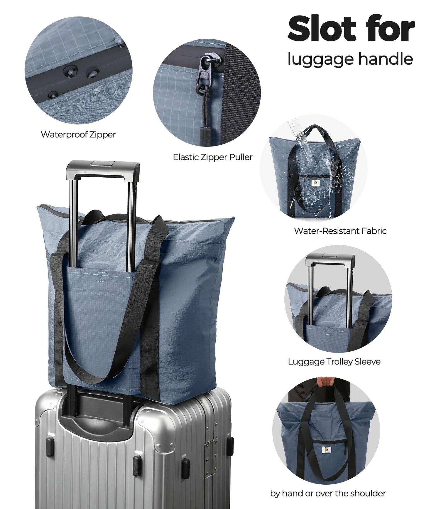 26L Foldable Travel Bag | Lightweight Expandable Weekender Tote