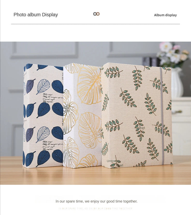 200pcs 6-inch Fabric Photo Album | Large Capacity Family Keepsake