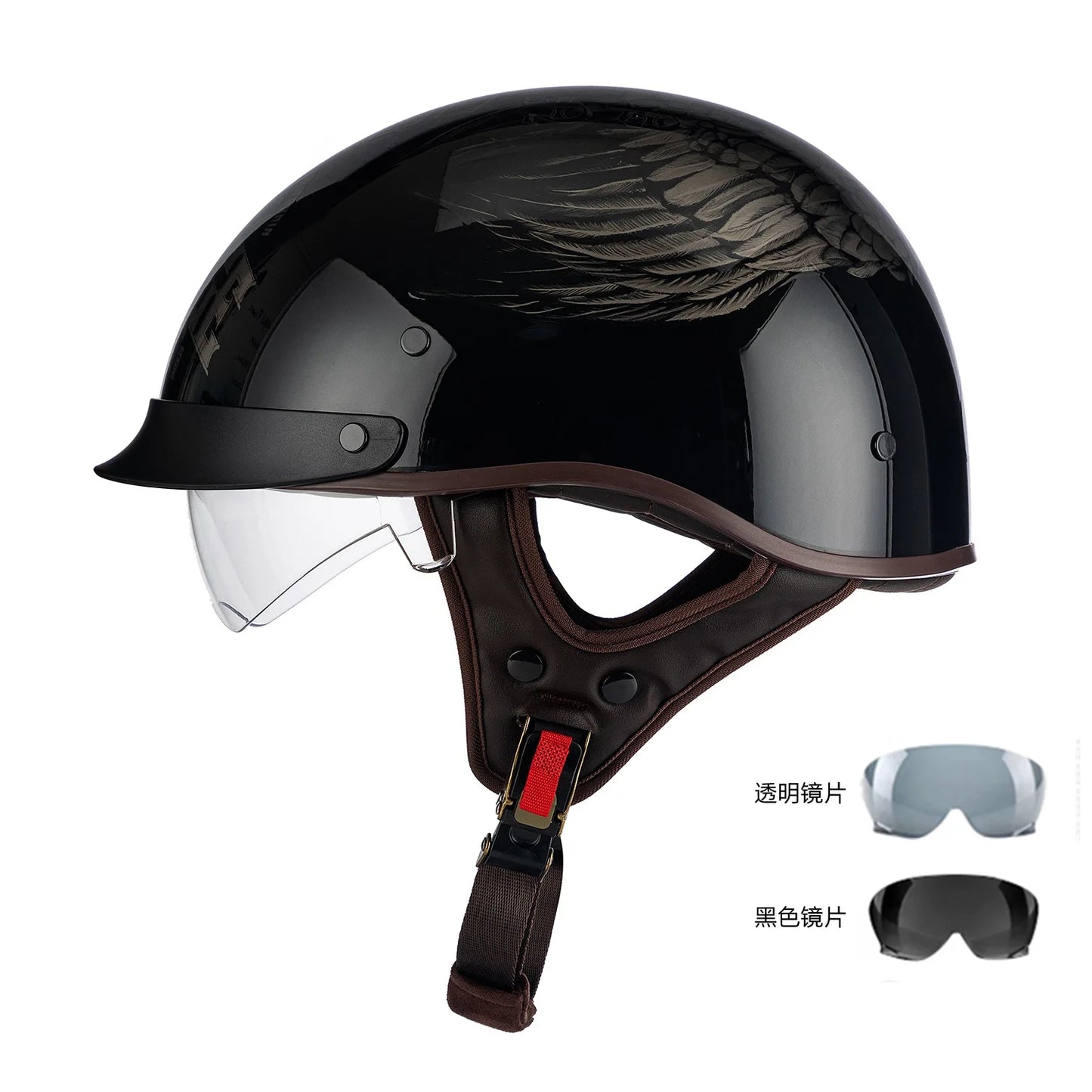 Classic Retro Half-Face Motorcycle Helmet for Riders