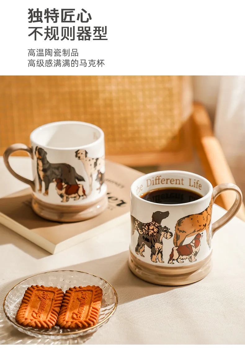 Cute Puppy Ceramic Mug | High Aesthetic Gift for Dog Lovers