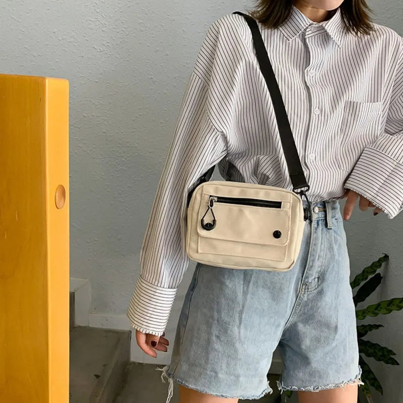 Stylish Canvas Handbag for Women | Mini Crossbody Shoulder Bag