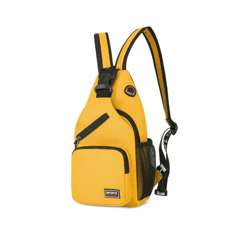 Women's Solid Color Chest Bag | Multi-Function Zipper Shoulder Bag