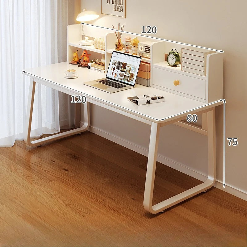 Durable White Computer Desk | Modern Makeup and Workstation