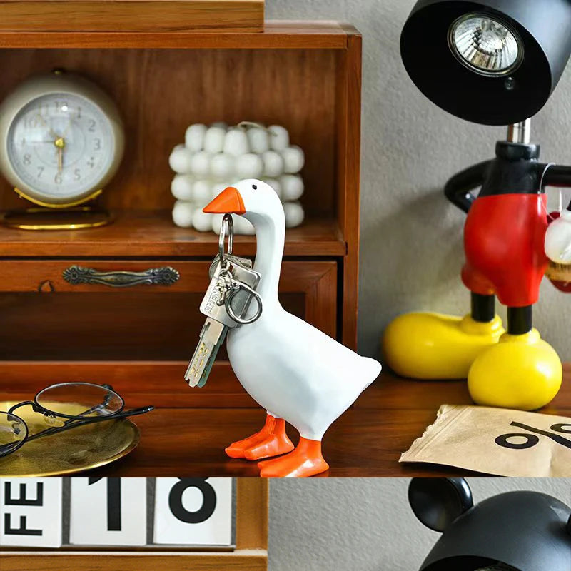 Cute Goose Key Storage Rack | Quirky Office Desk Decor