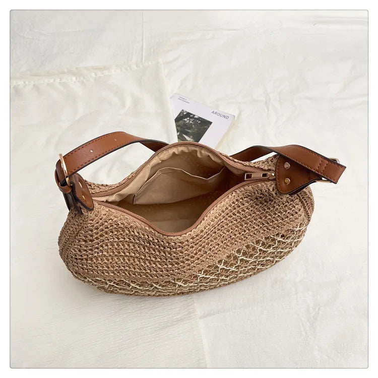 Bolso de Hombro Bohemio Tejido | Bolso de Playa de Gran Capacidad
