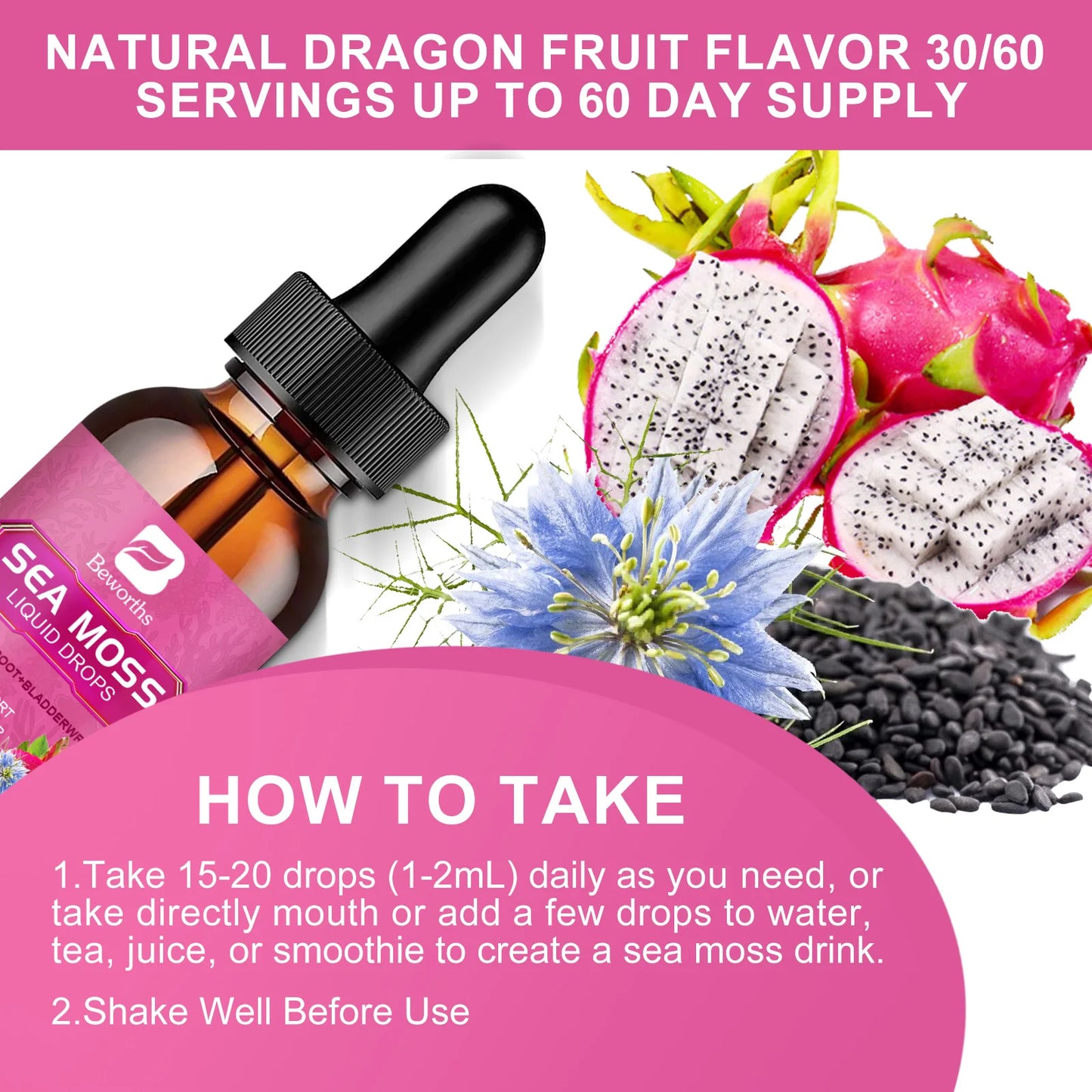 Organic Sea Moss Liquid Drops | Enhance Immunity & Vitality