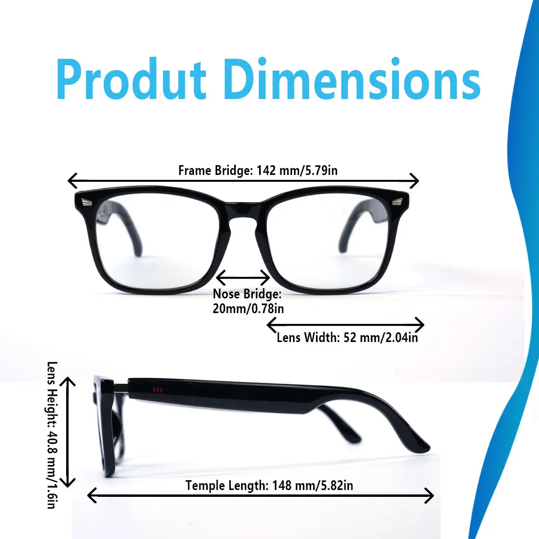 High-Tech Smart Glasses | App Translation & Open-Ear Audio