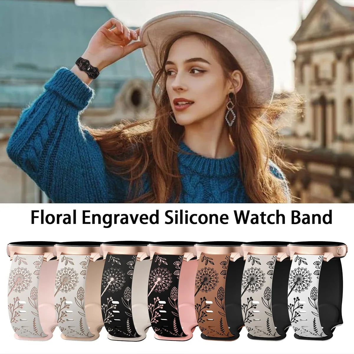 Two-Tone Silicone Replacement Strap for 20mm Smartwatches