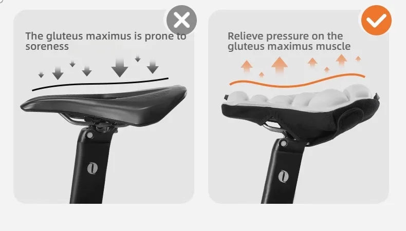 Universal Bicycle Cushion Cover | 3D Inflatable Comfort for Riders