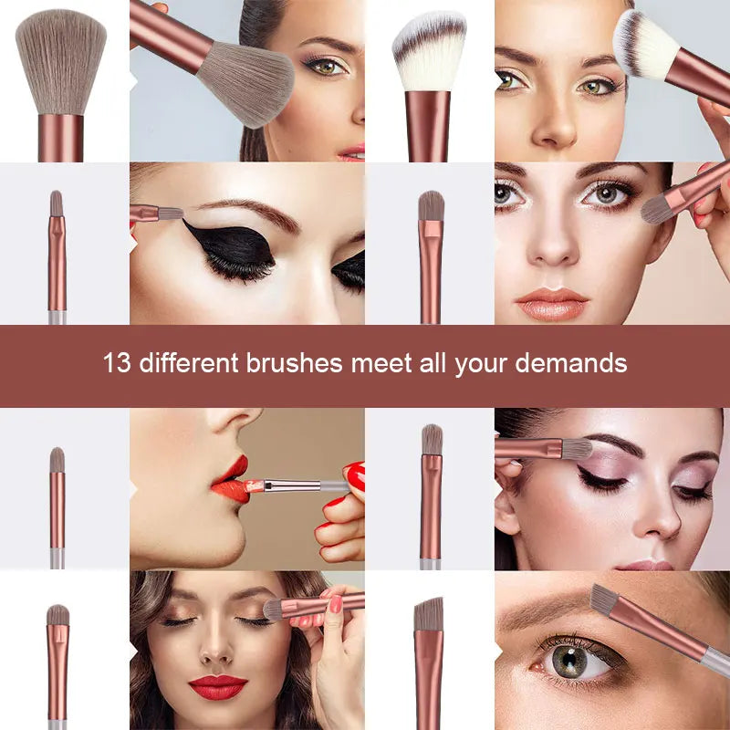 13PCS Makeup Brush Set | Essential Tools for Flawless Beauty