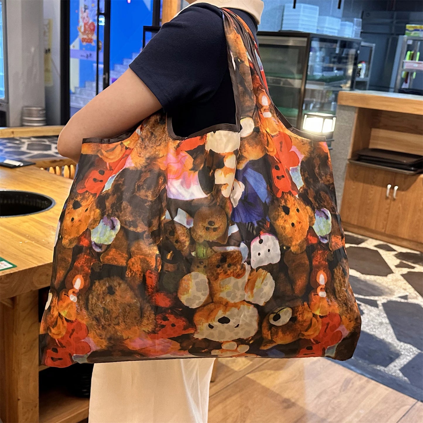 Bolso de Hombro de Gran Capacidad | Bandolera Ligera y Plegable