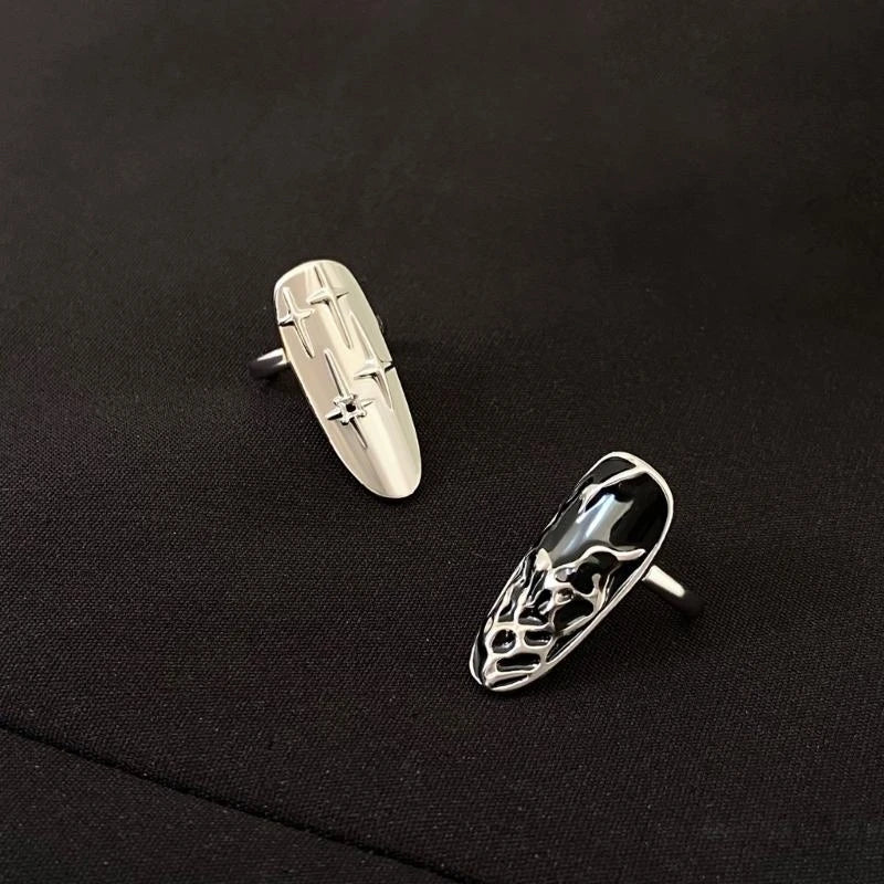 Unique Irregular Opening Finger Ring | Stylish Fingertip Jewelry