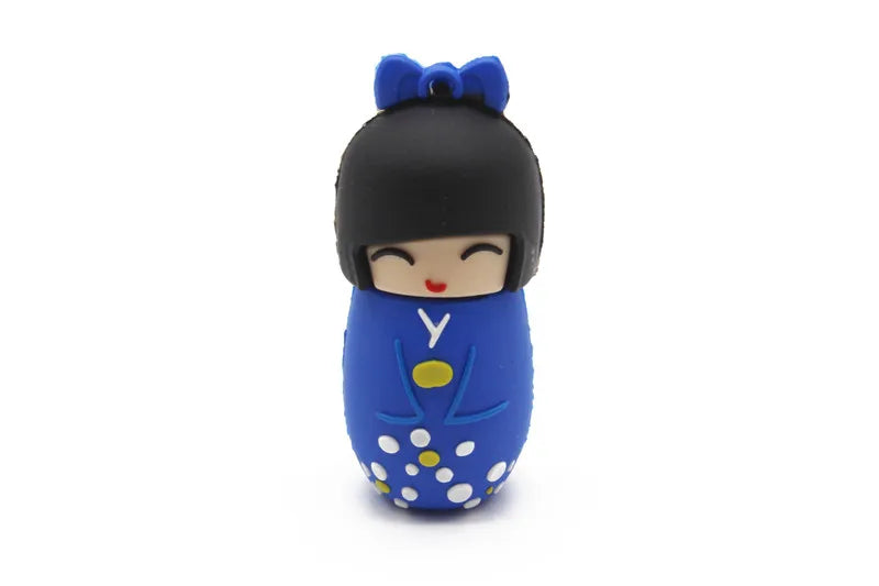 Colorful Cartoon Kimono Doll USB Flash Drive | Fun Storage Solutions