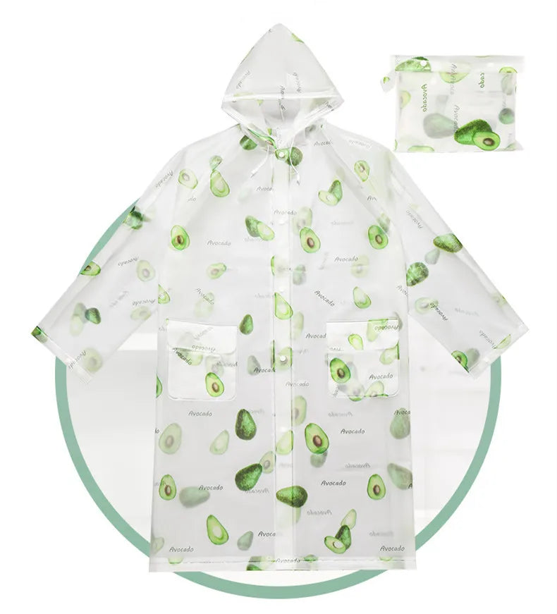 Cute Transparent Raincoat Poncho | Waterproof Cloak for Adults
