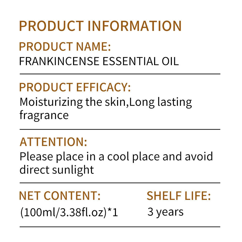 Purifying Frankincense Essential Oil for Skin & Body Care