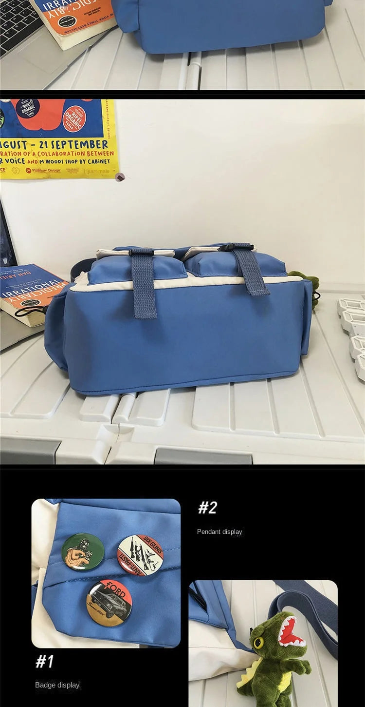 Stylish Waterproof Nylon Messenger Bag | Unisex Crossbody Satchel