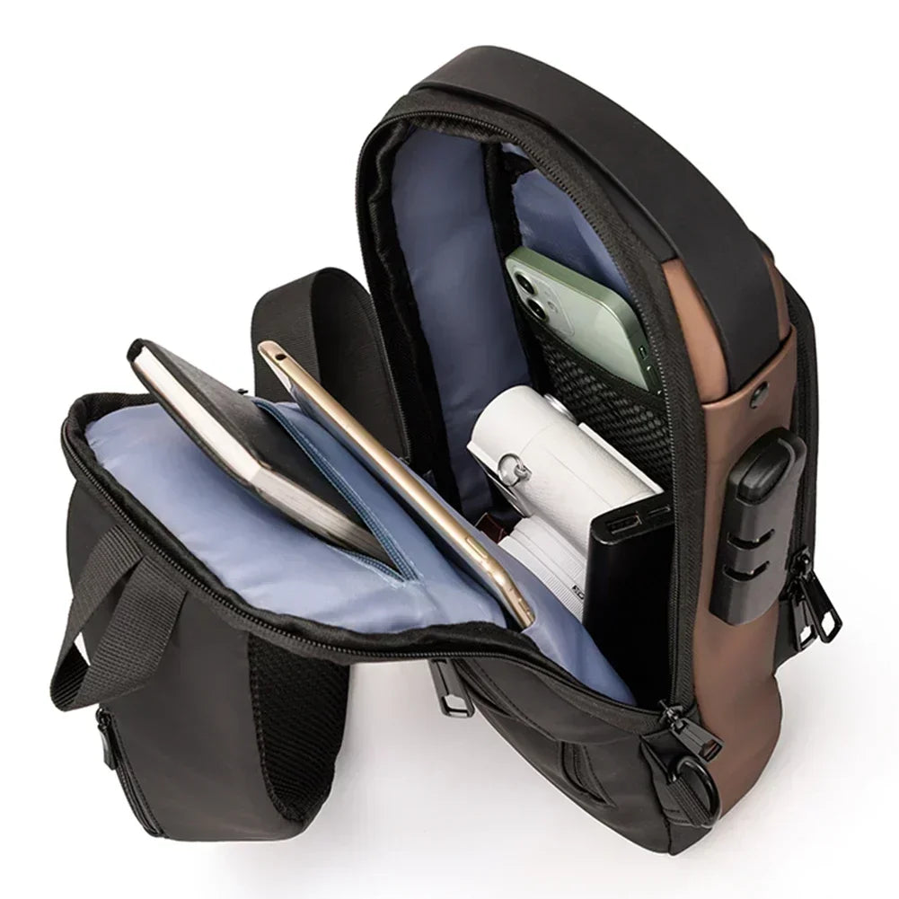Multifunction Anti-theft USB Shoulder Bag | Stylish Crossbody Pack