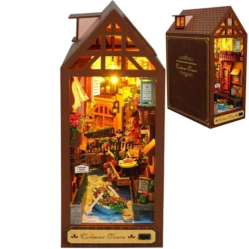 Kit de rincón de lectura de castillo en miniatura para montar | Encantadora experiencia de manualidades