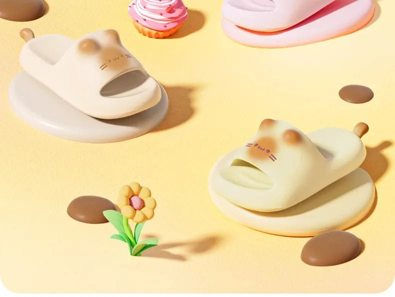 Cute Cat Slippers for Women | Lightweight Non-Slip Indoor Footwear