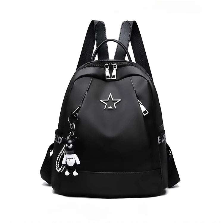 Large Capacity Women's Nylon Backpack | Stylish Casual Shoulder Bag