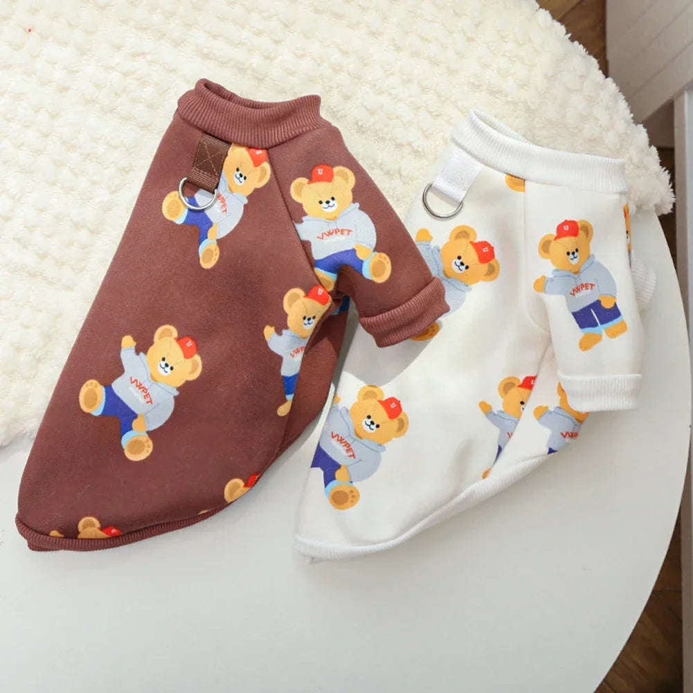 Camiseta para mascotas con estampado Universal Bear | Elegante camiseta de algodón para mascotas