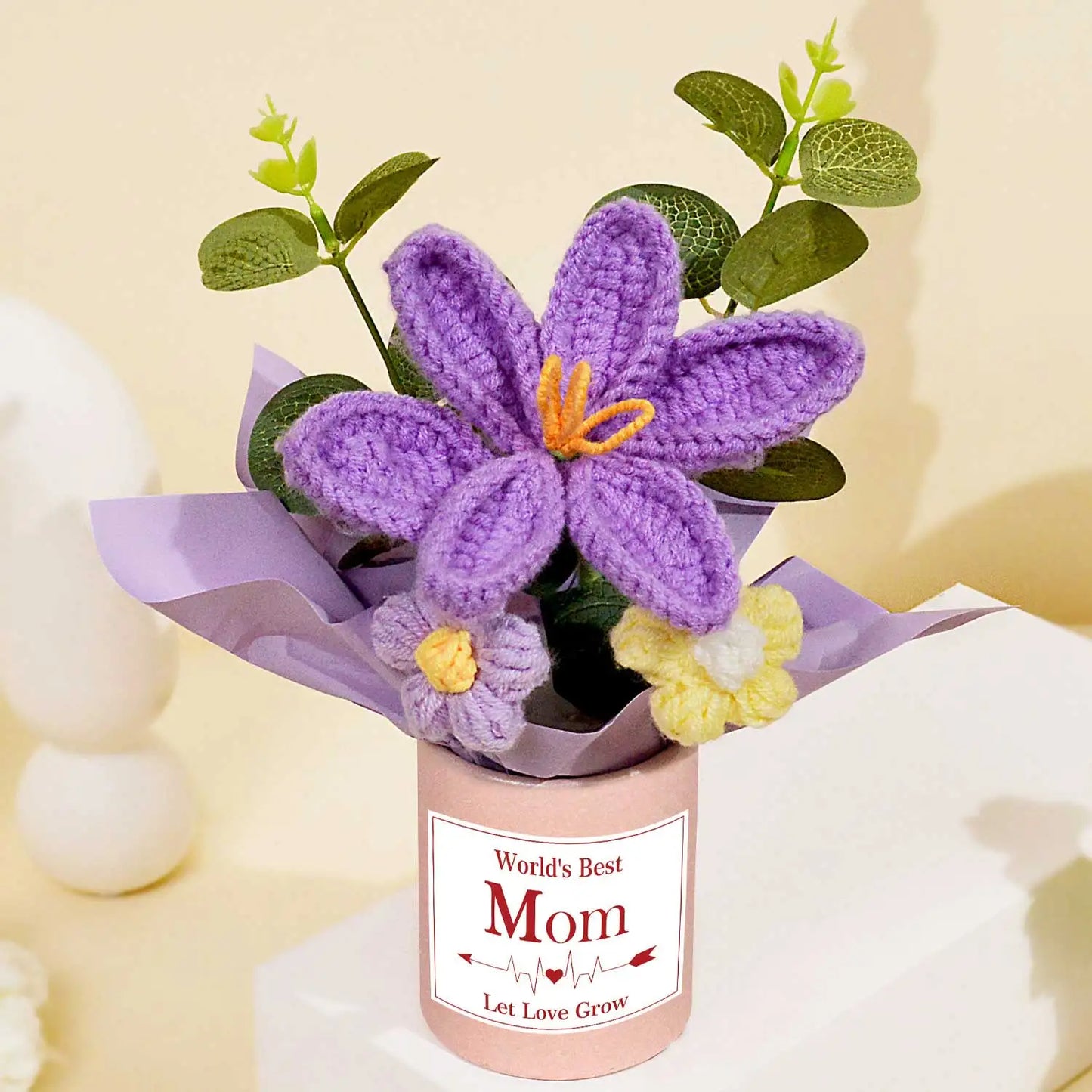 Ramo de flores de ganchillo hecho a mano | El regalo perfecto para decorar el hogar