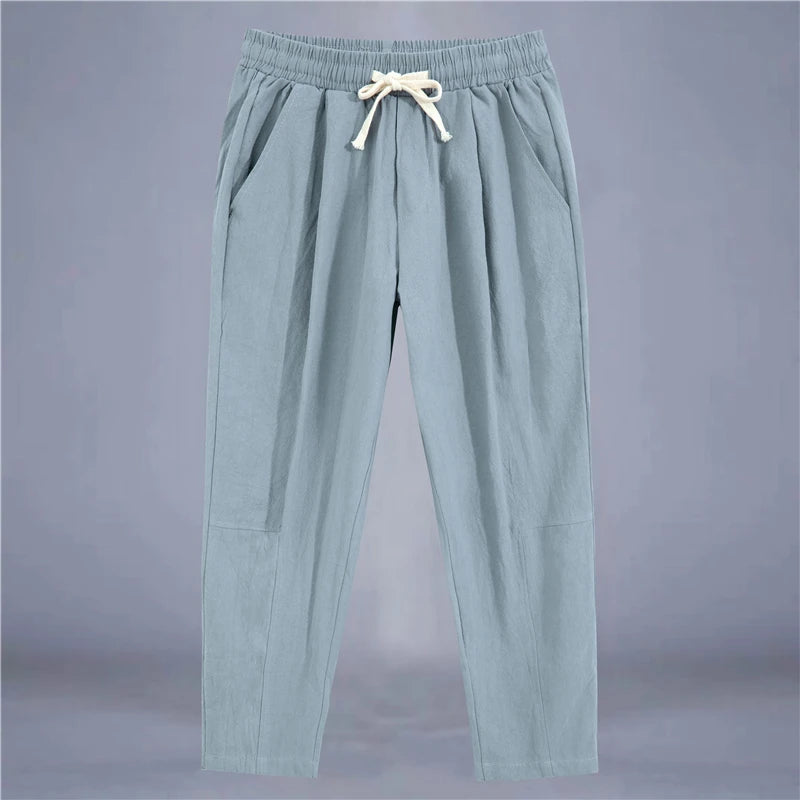 Men's Casual Cotton Linen Trousers | Breathable Stylish Pants